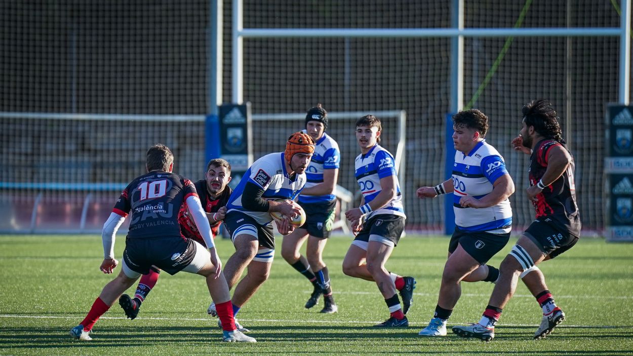 El Rugby Sant Cugat inicia la fase d'ascens al camp del Belenos / Foto: Irinarene