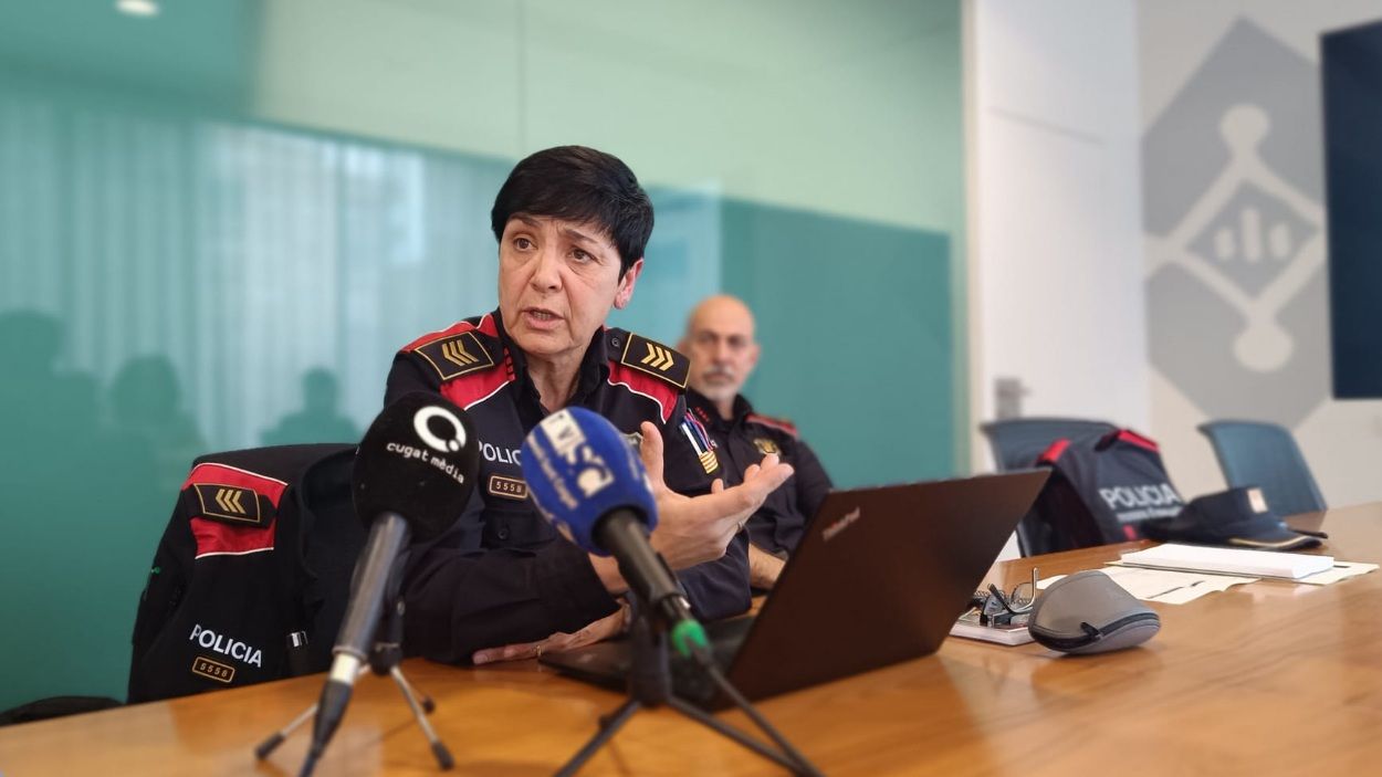 La sotsinspectora Maria Medina s la nova cap de la Comissaria dels Mossos d'Esquadra a Sant Cugat, i ha presentat aquest dimarts les dades de Seguretat 2024 / Foto: Cugat Mdia