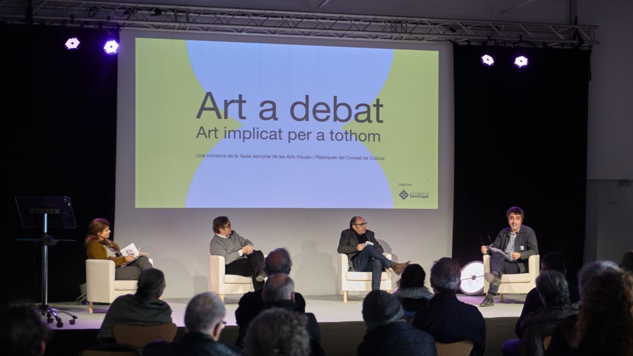 Una de les taules de les jornades d''Art a debat' impulsades per  la taula sectorial d'arts 
visuals i plstiques / Foto: Ajuntament de Sant Cugat