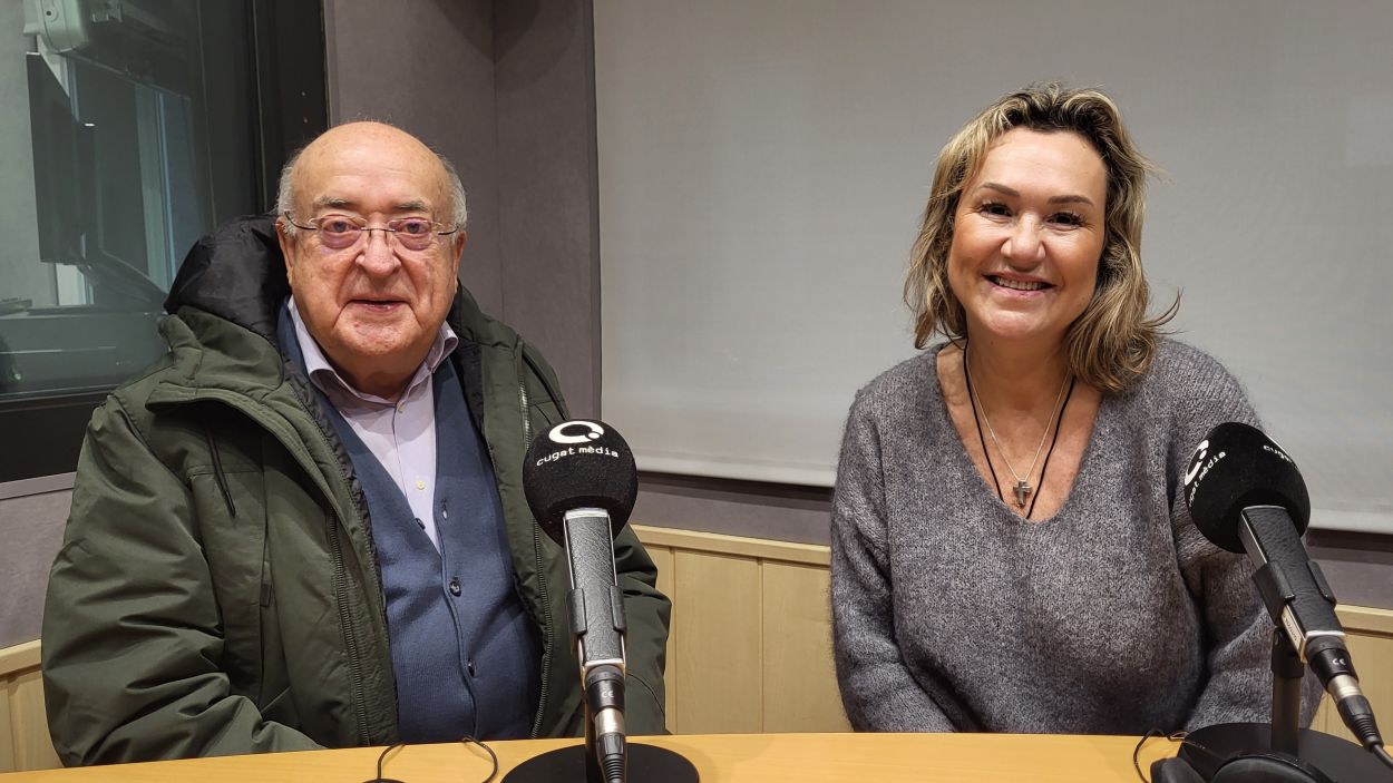 Jordi Molg i Mnika Blasco a l'estudi Ramon Barnils de Rdio Sant Cugat