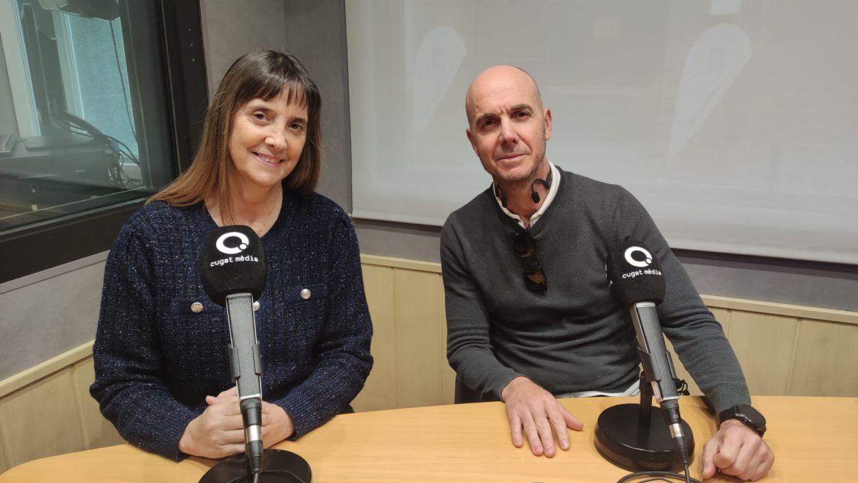 La directora de l'EPA, Cristina Muoz, i l'atleta Marc Gibert / Foto: Cugat Mdia