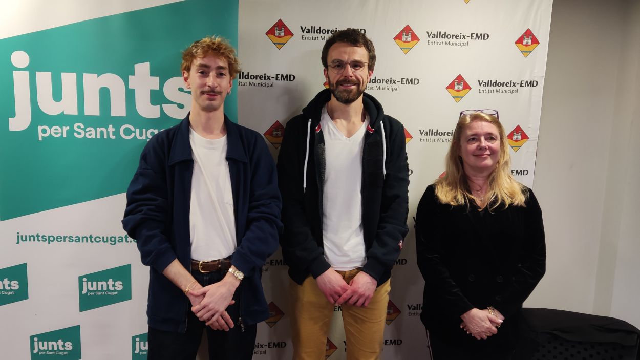 Els tres vocals de Junts per Valldoreix, Adrian Van der Hoeven, Bernat Gisbert i Llusa Muoz / Foto: Cugat Mdia