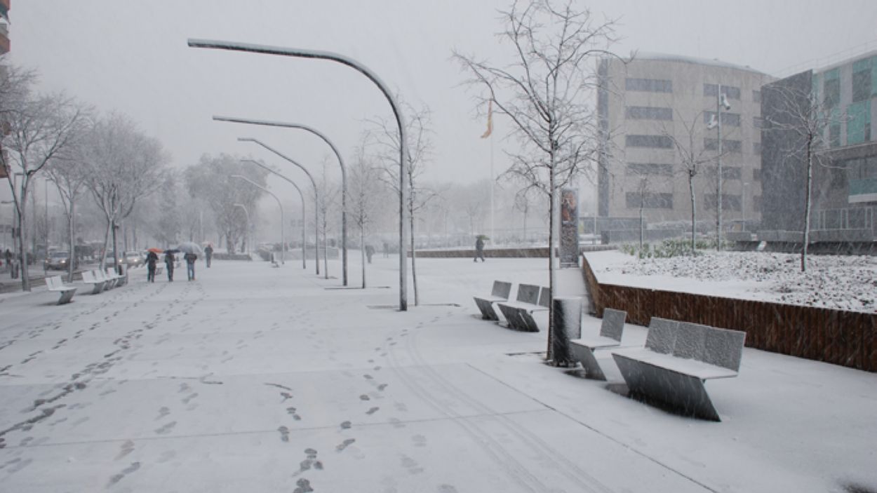 La Rambla del Celler durant la nevada de 2010 / Foto: Bernat Picornell