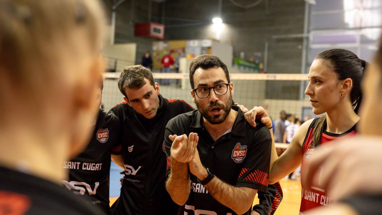 Joshua Prez durant un partit amb el DSV Volei Sant Cugat / Foto: Volei Sant Cugat