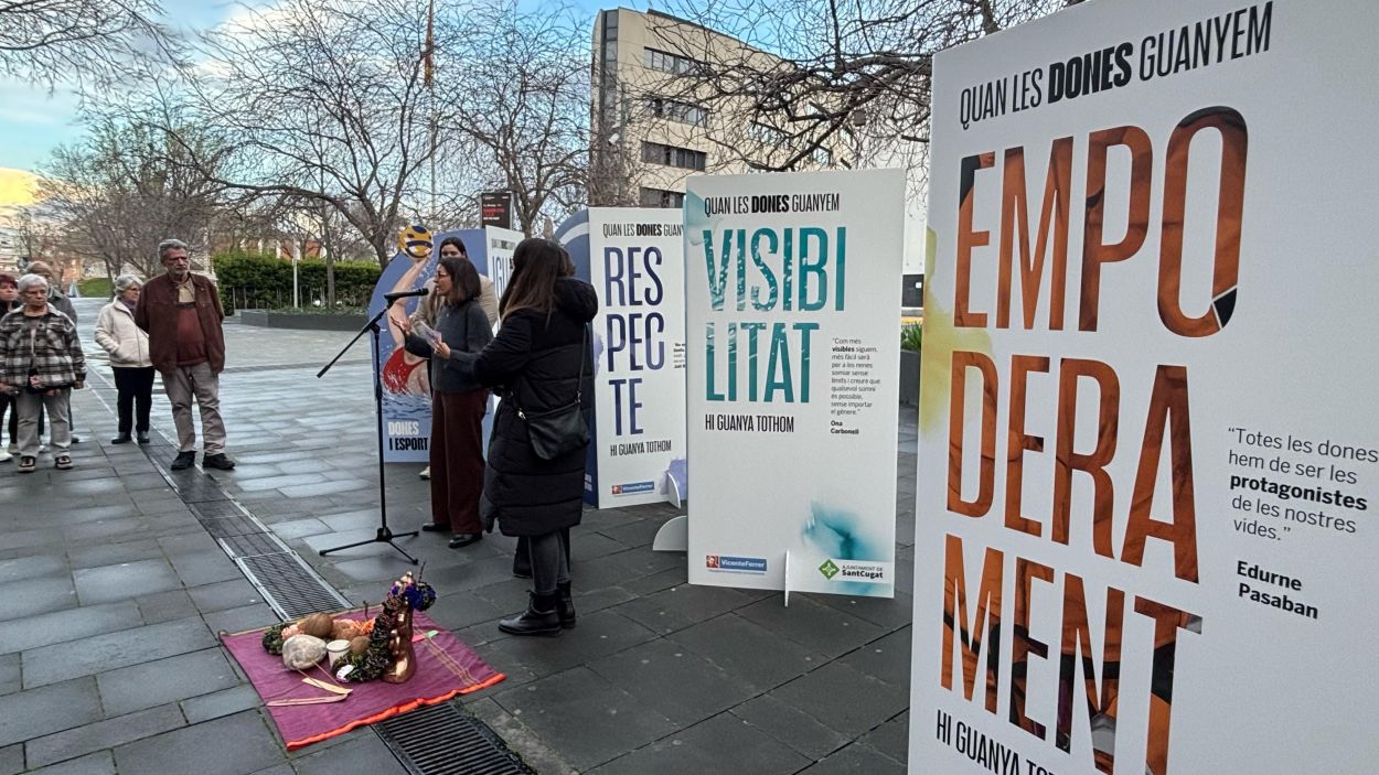 L'exposici s'ha installat a la Rambla del Celler i ser itinerant per diversos espais del municipi / Foto: Cugat Mdia