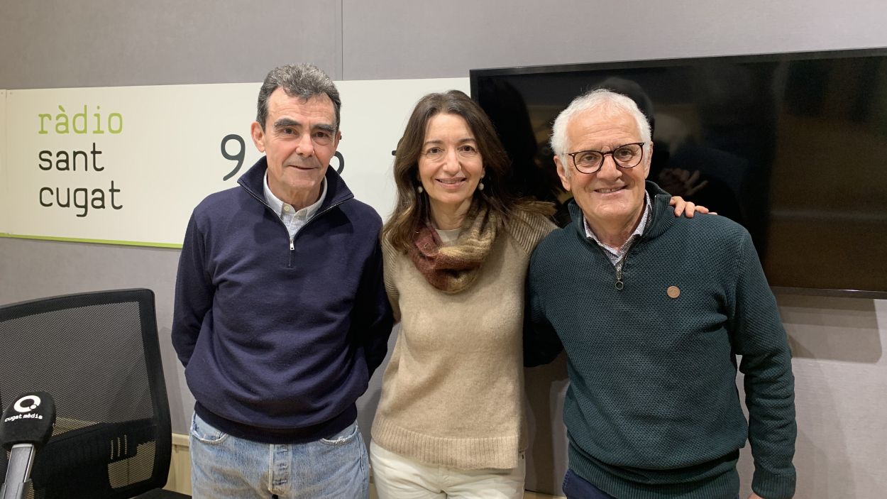 Toni Sams, Marta Subir, Rogeli Pedr a Rdio Sant Cugat. / Foto: Cugat Mdia