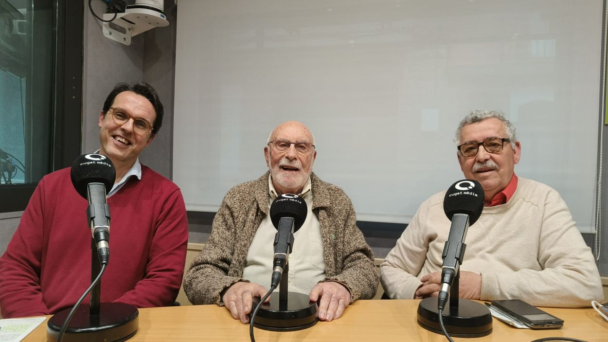 Ferran Garcia, Eduard Jener i Juan Merino a l'estudi Ramon Barnils de Rdio Sant Cugat