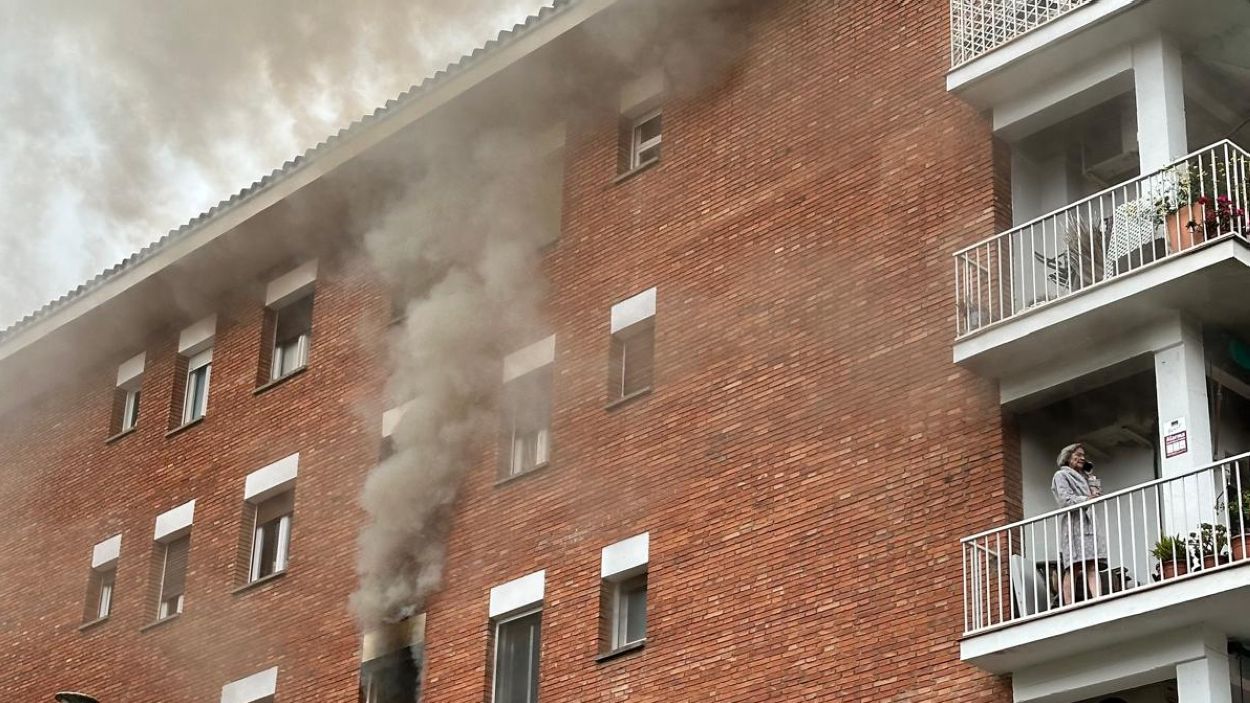 Imatge de l'incendi / Foto: Ajuntament de Sant Cugat