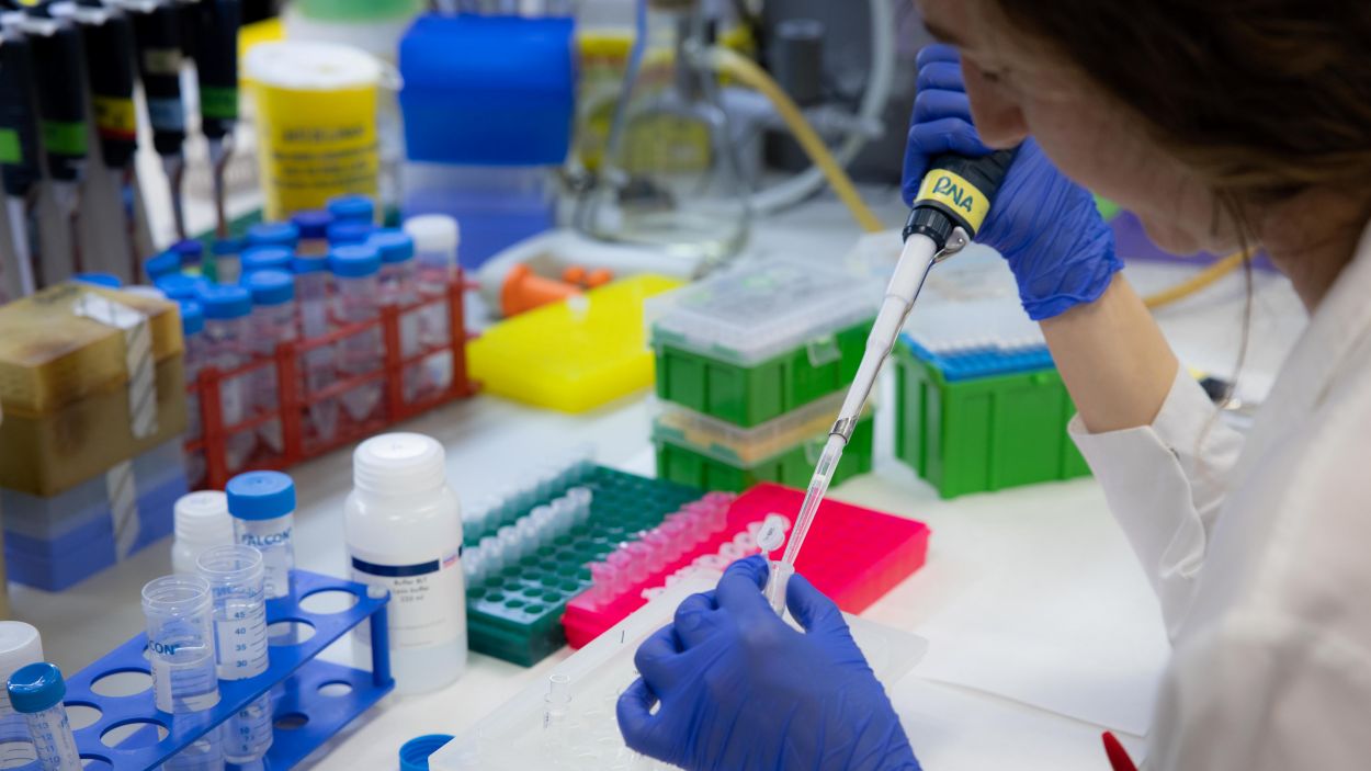 Una investigadora de cncer de mama del Vall d'Hebron Institut d'Oncologia al laboratori / Foto: ACN
