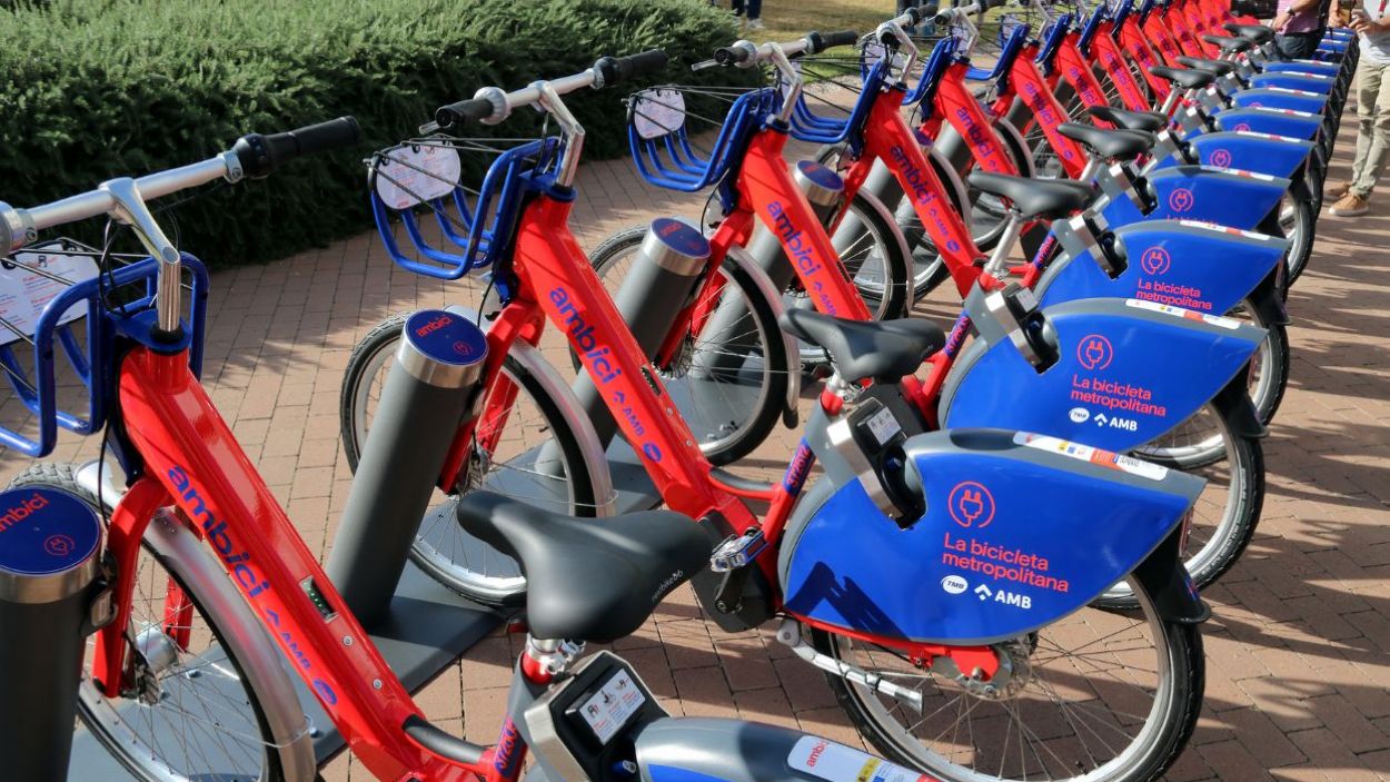 Una estaci de bicicletes AMBici / Foto: Acn