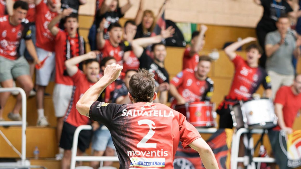 Un moment del partit de fase d'ascens entre l'Handbol Sant Cugat i el Zamora / Foto: Club Handbol Sant Cugat