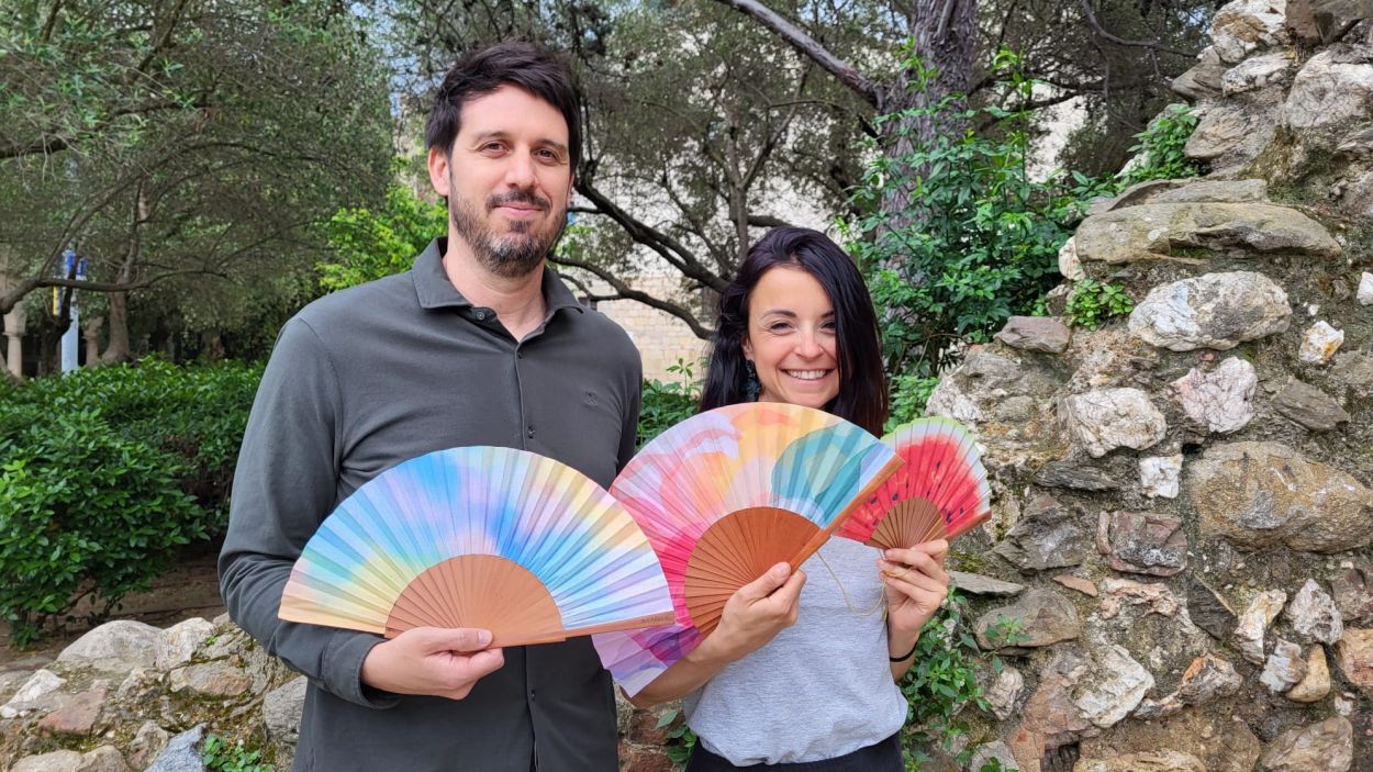 Oscar Morte i Diana Bertoln, fundadors de l'empresa de ventalls A fan of / Foto: Cugat Mdia