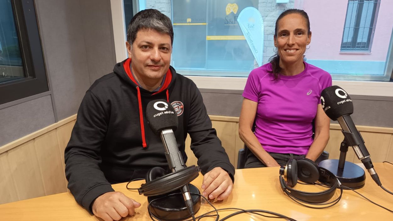 Manel Muoz i Estela Peris al programa 'Esport en Marxa' / Foto: Cugat Mdia