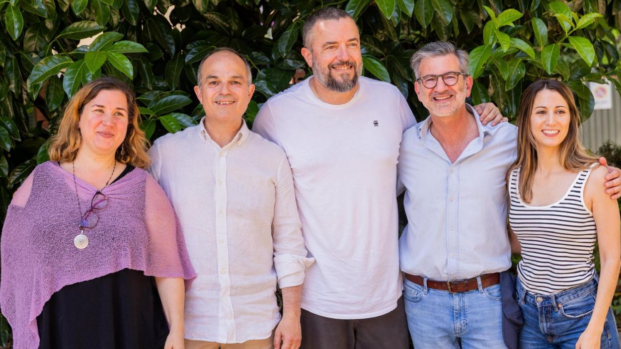 Marta Canas, Jordi Turull, Salva Vendrell, Josep Maria Valls i Judith Toronjo / Foto: Cedida per Junts per Sant Cugat
