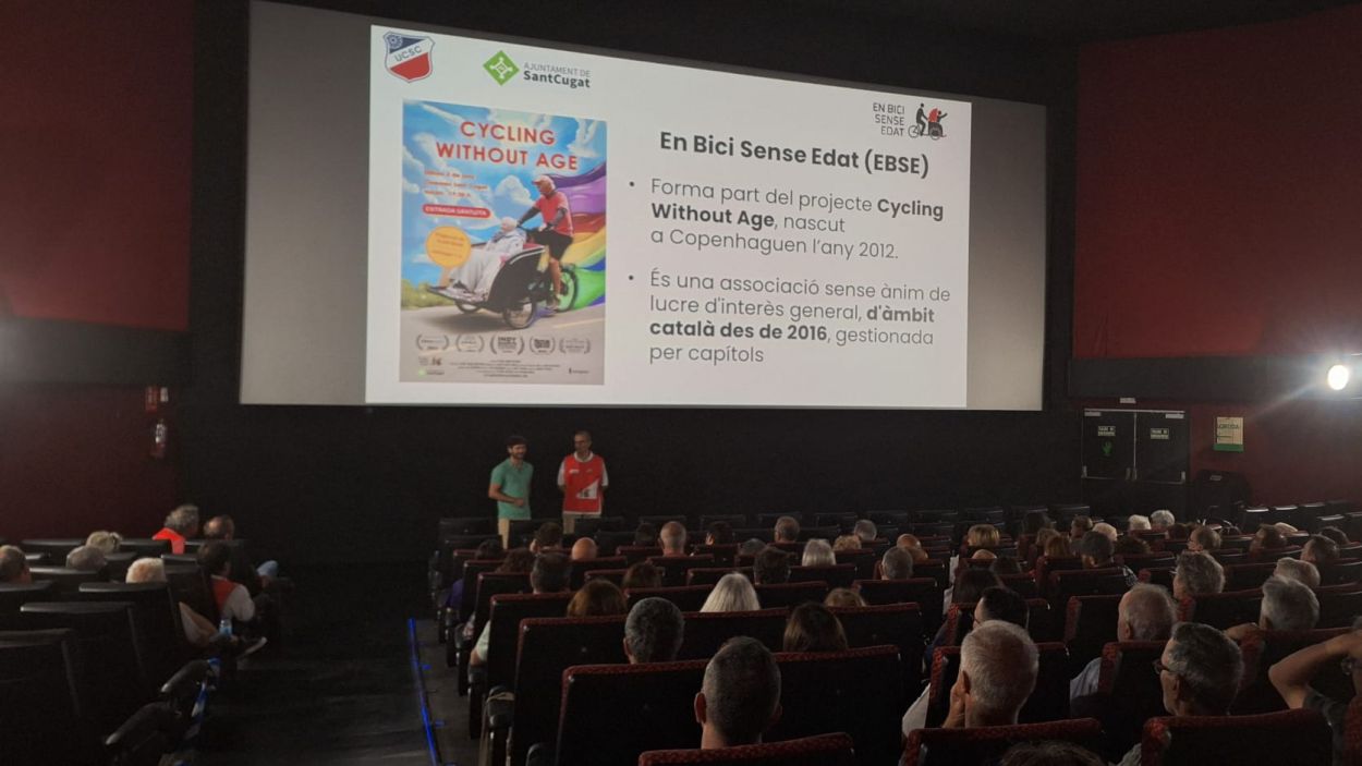 Projecci del curtmetratge 'Cycling Without Age' / Foto: Cugat Mdia
