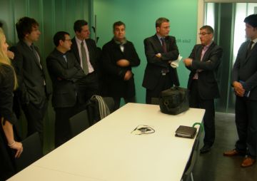 Imatge de la reuni entre Xavier Amador i els representants del mn hoteler i de la restauraci de Sant Cugat
