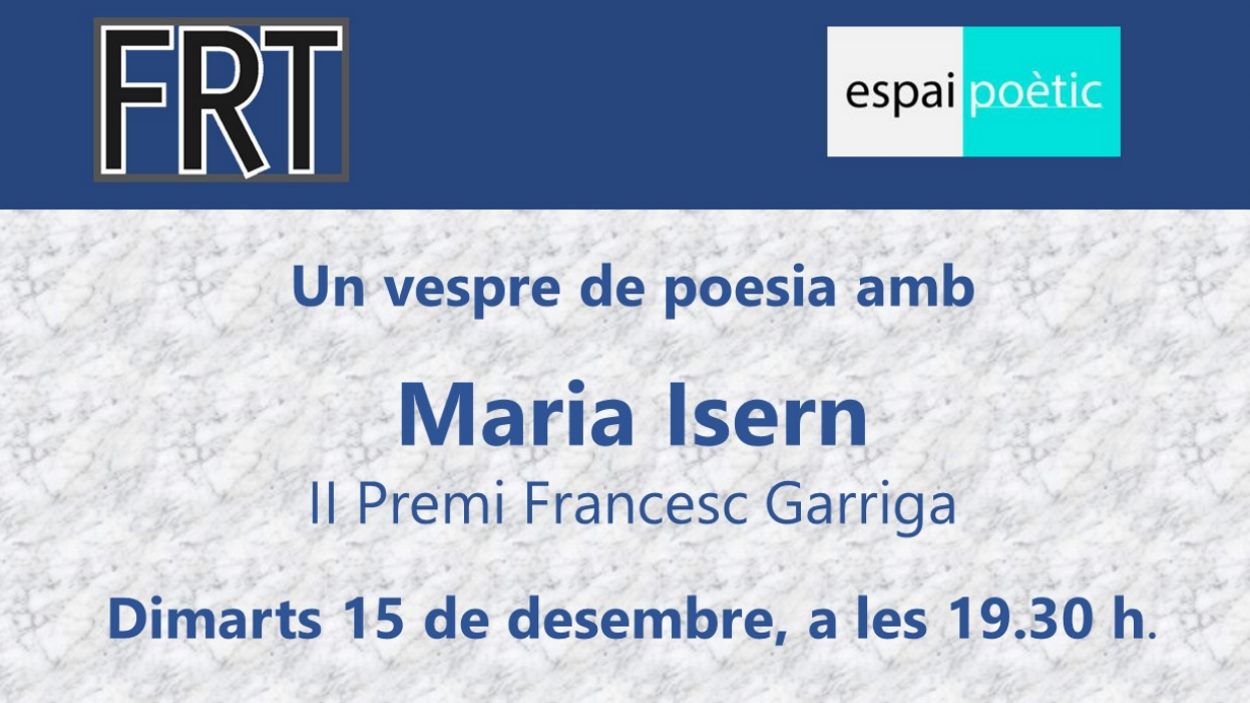 Espai Poètic: Un vespre de poesia amb Maria Isern