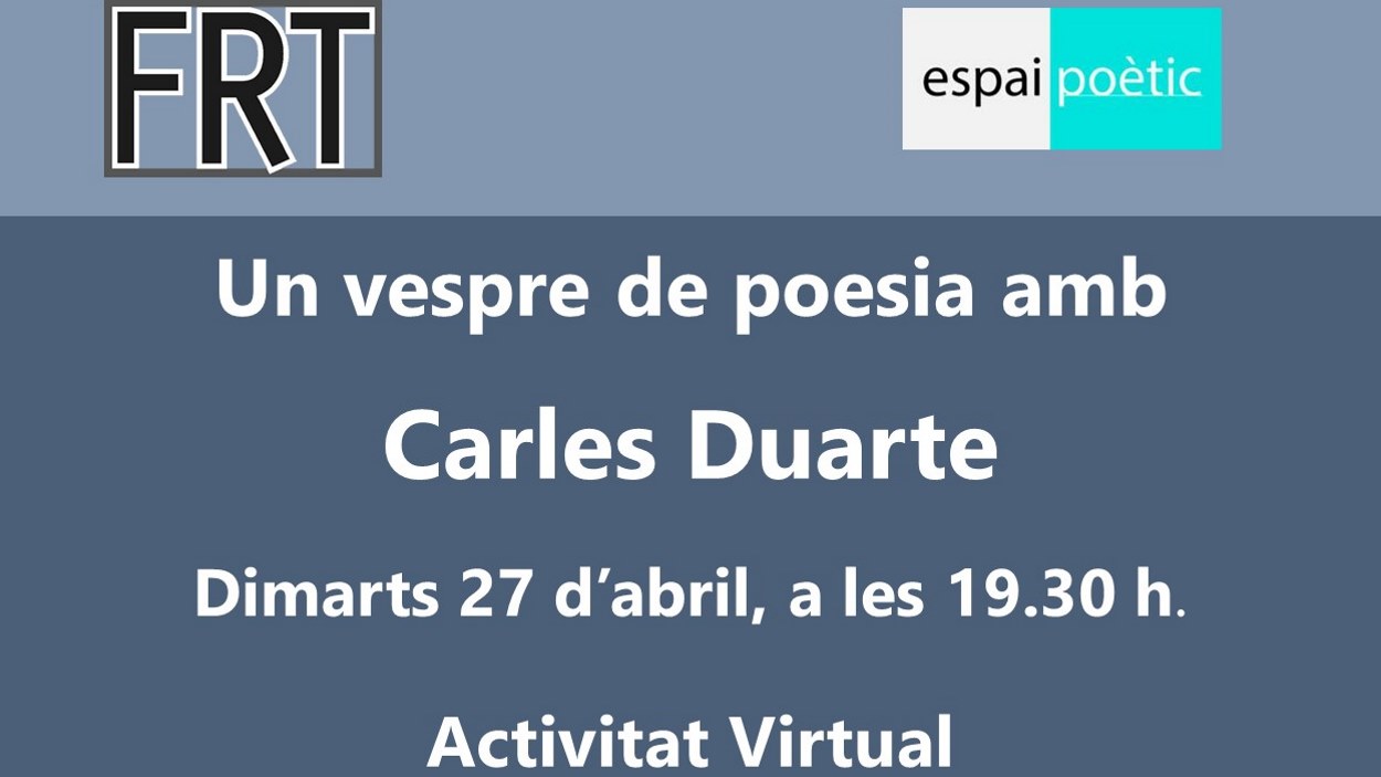 ONLINE - Espai Potic: Un vespre de poesia amb Carles Duarte