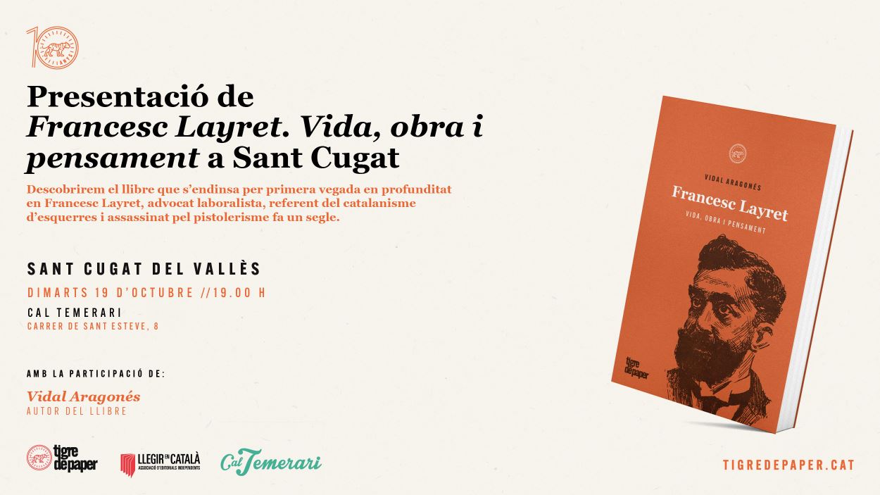 Presentació de llibre: 'Francesc Layret', de Vidal Aragonés