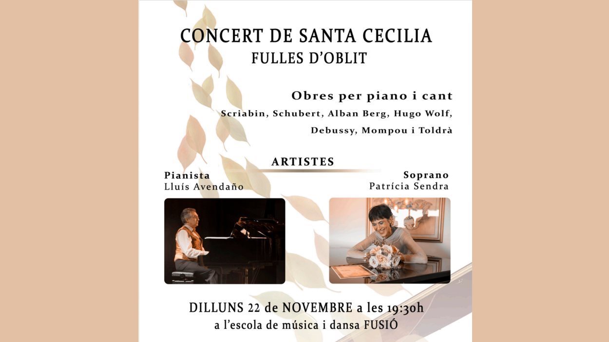 Concert de Santa Cecília: 'Fulles d'oblit'