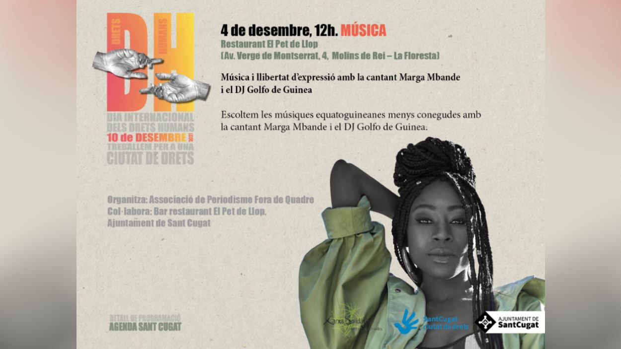 Música i llibertat d'expressió amb la cantant Marga Mbande i el DJ Golfo de Guinea
