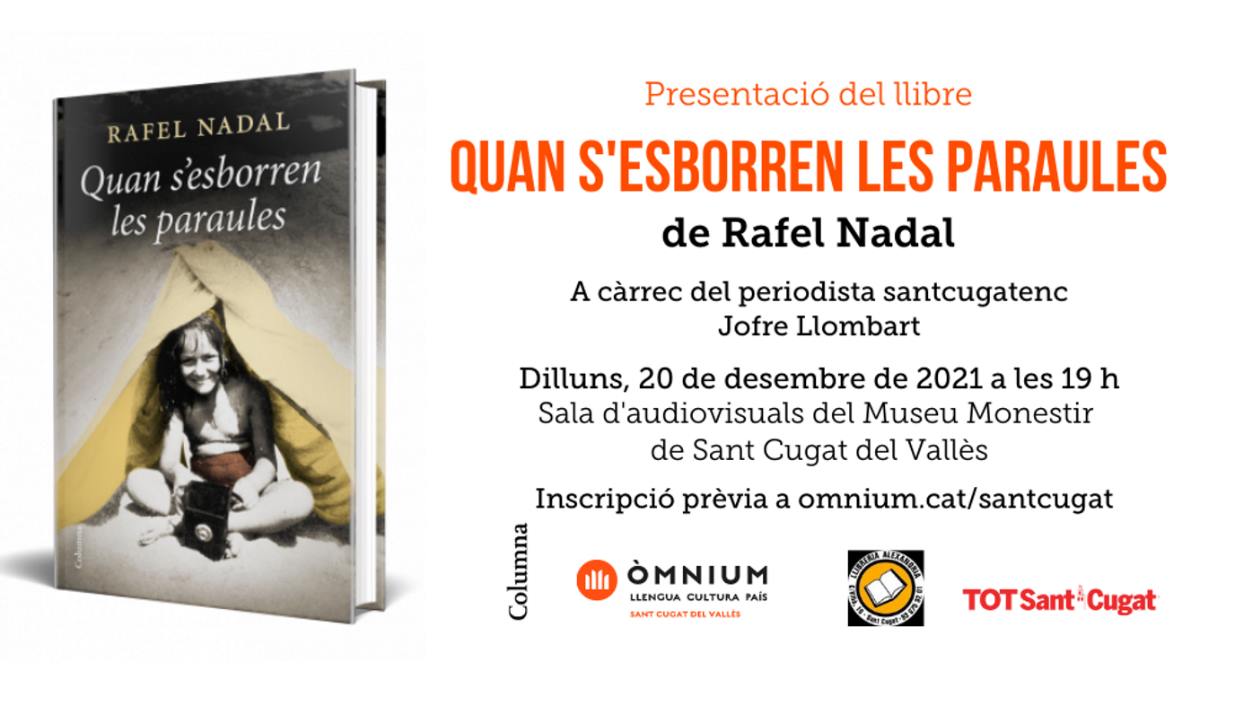 Presentació de llibre: 'Quan s'esborren les paraules', de Rafel Nadal