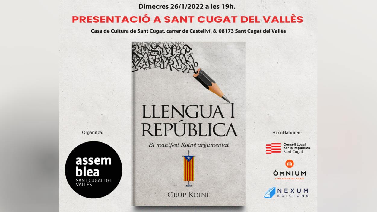 Presentació de llibre: 'Llengua i República'