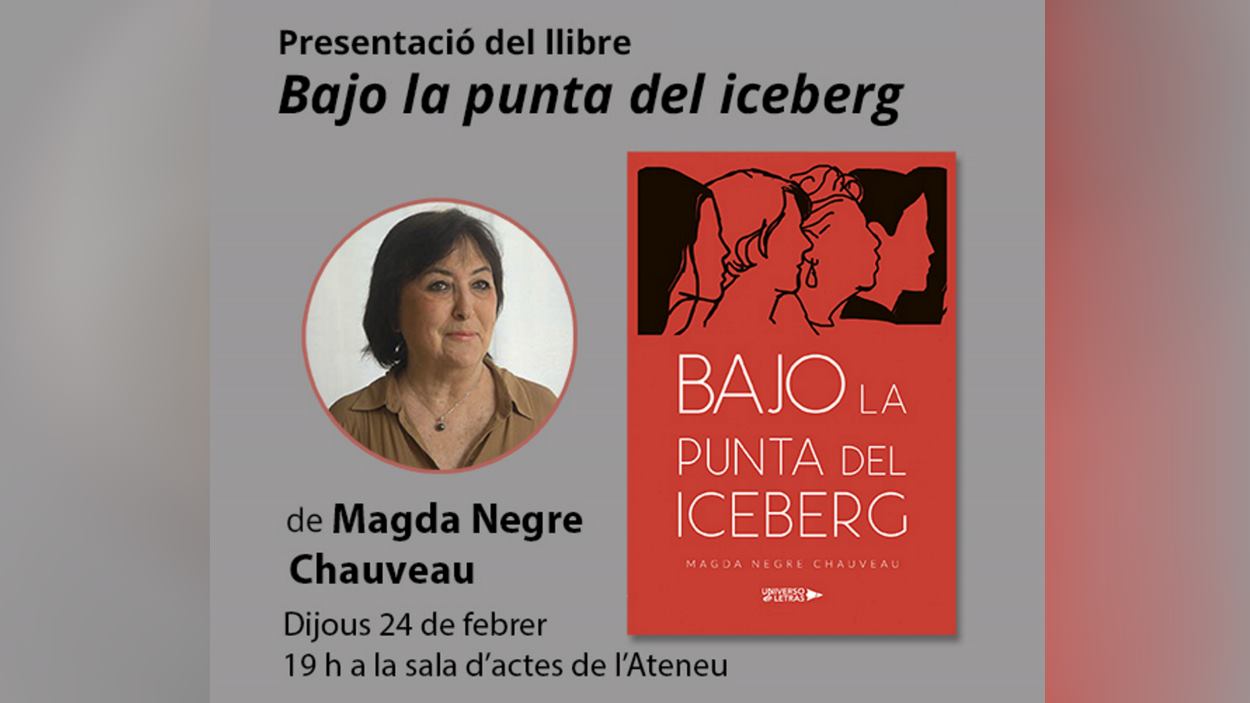 Presentació de llibre: 'Bajo la punta del iceberg', de Magda Negre Chauveau
