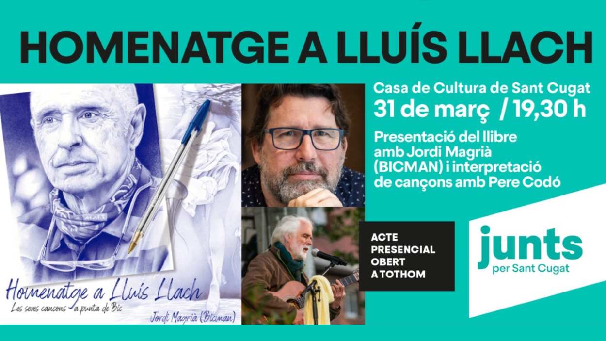 Presentació de llibre: 'Homenatge a Lluís Llach', de Jordi Magrià (Bicman)
