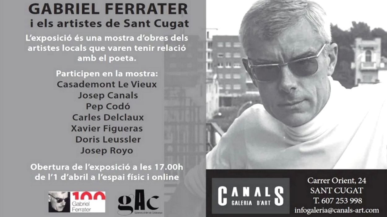 Inauguració d'exposició: 'Gabriel Ferrater i els artistes de Sant Cugat' [també online]