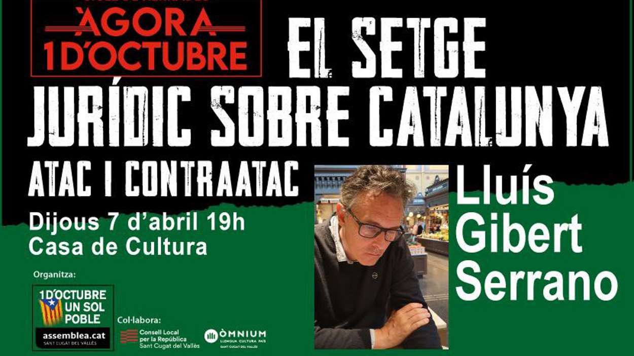 Cicle de xerrades 'Àgora 1 d'octubre': Lluís Gibert Serrano