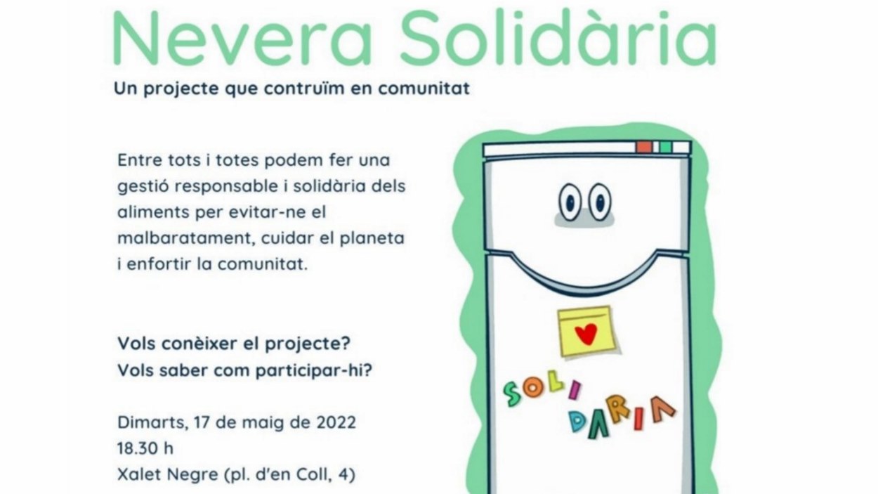 AJORNAT! Presentació del projecte 'Nevera solidària'
