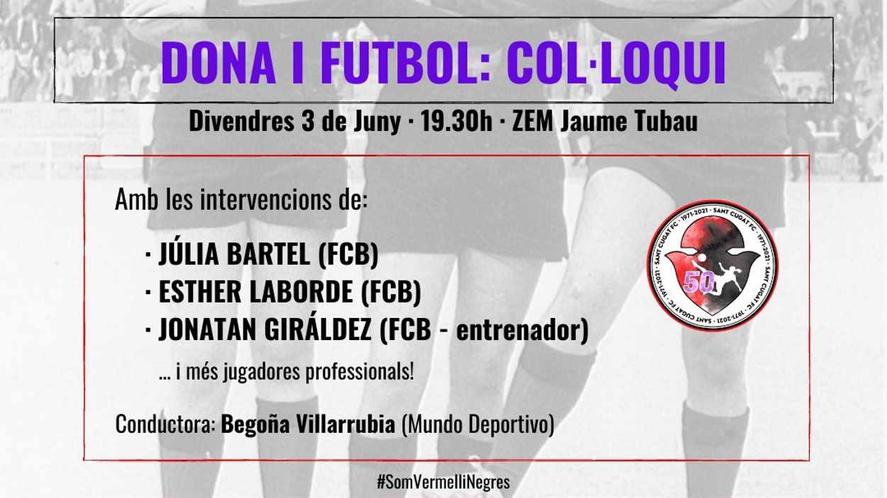 Sant Cugat FC femení 'Fem 50': Col·loqui: 'Dona i futbol'