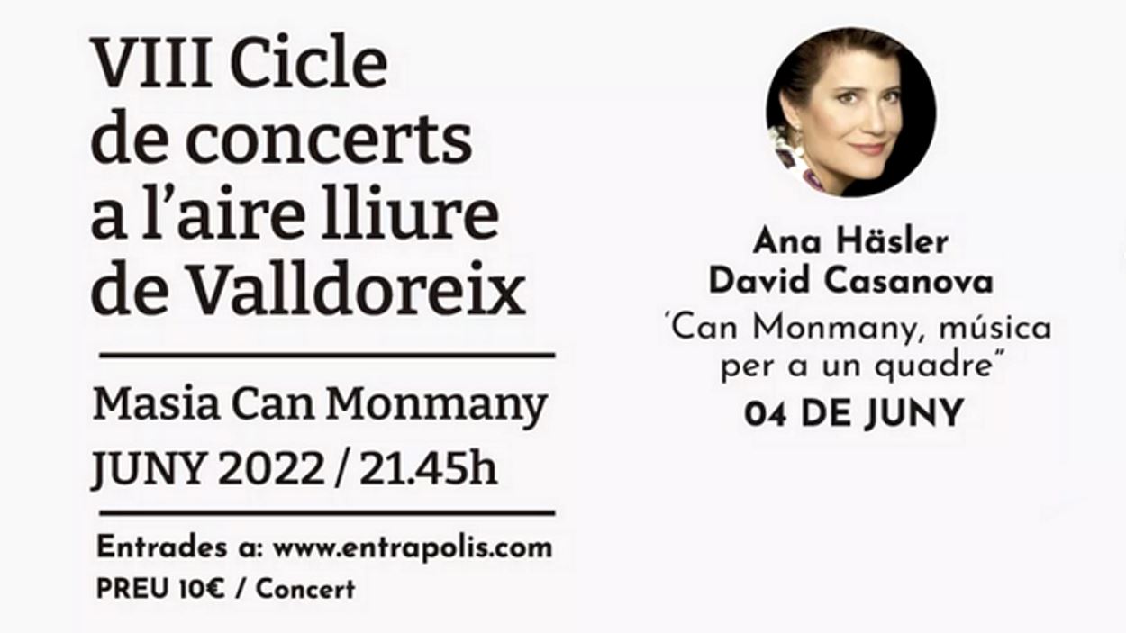 8è Cicle de concerts a l'aire lliure de Valldoreix: Ana Häsler i David Casanova