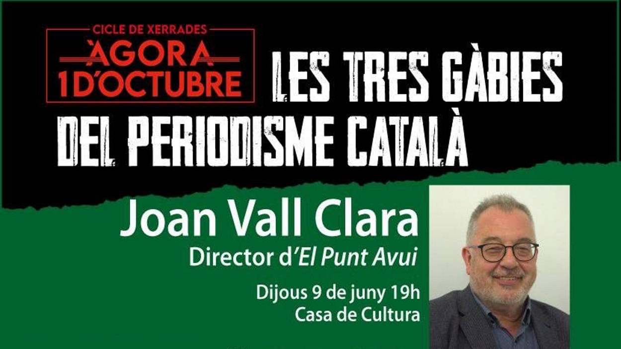 Cicle de xerrades 'Àgora 1 d'octubre': Joan Vall Clara
