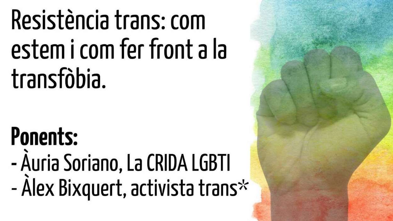 Xerrada: 'Resistència trans: com estem i com fer front a la transfòbia'