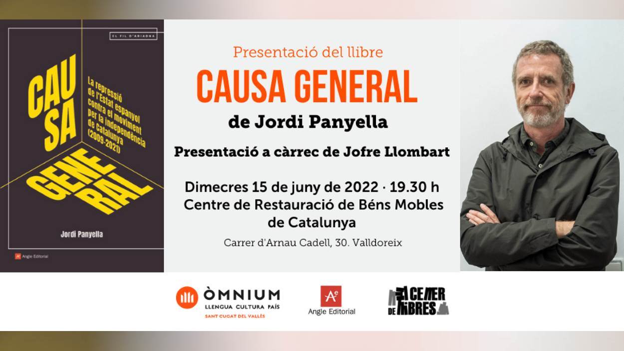 Presentació de llibre: 'Causa General', de Jordi Panyella