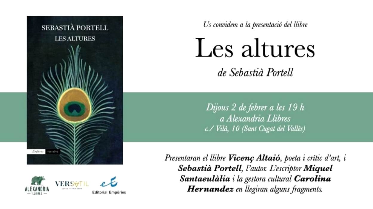 Presentació de llibre: 'Les altures', de Sebastià Portell