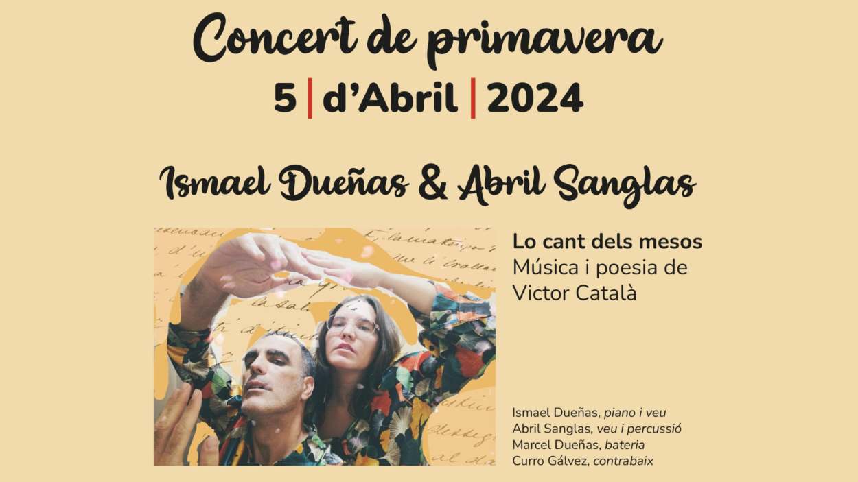 Concert de primavera 'Lo cant dels mesos', amb Ismael Dueas & Abril Sanglas