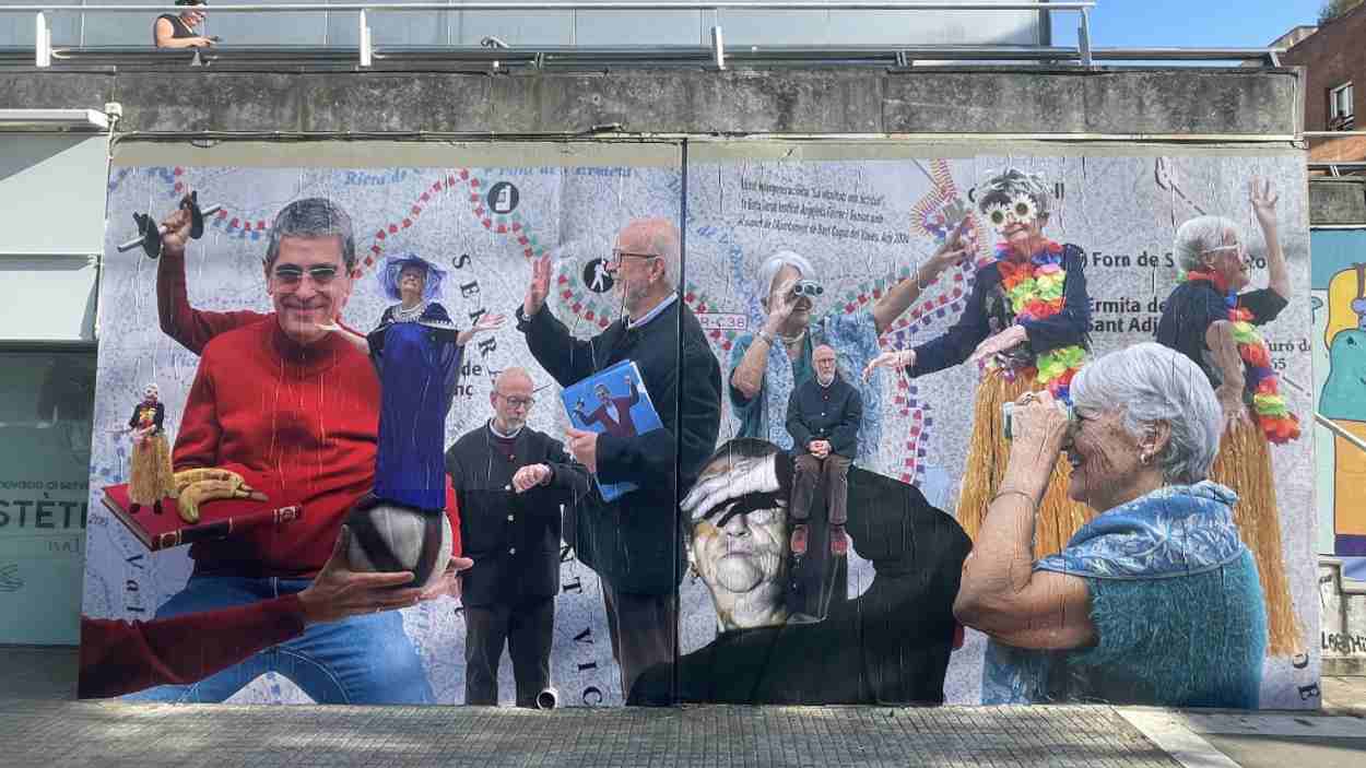 'La vitalitat: una actitud': Mural artstic intergeneracional