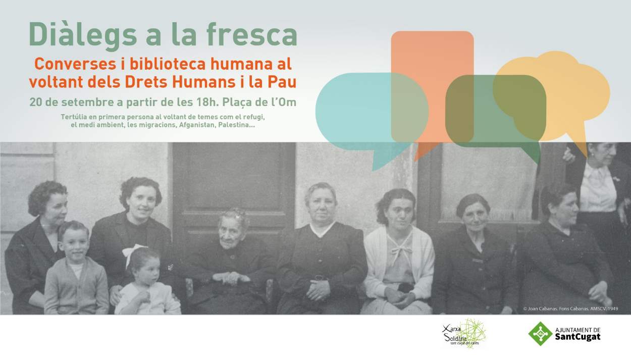 Dilegs a la fresca: 'Converses i biblioteca humana al voltant dels Drets Humans i la Pau'