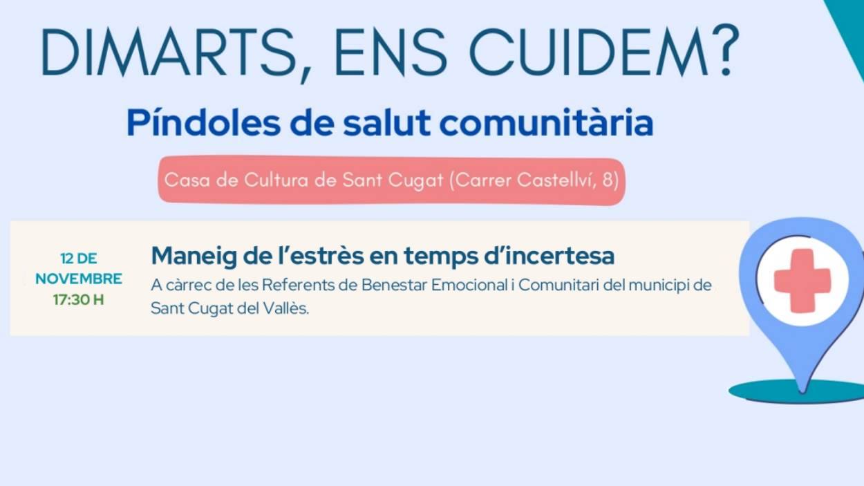 Xerrada del cicle 'Dimarts, ens cuidem?': 'Maneig de l'estrs en temps d'incertesa'