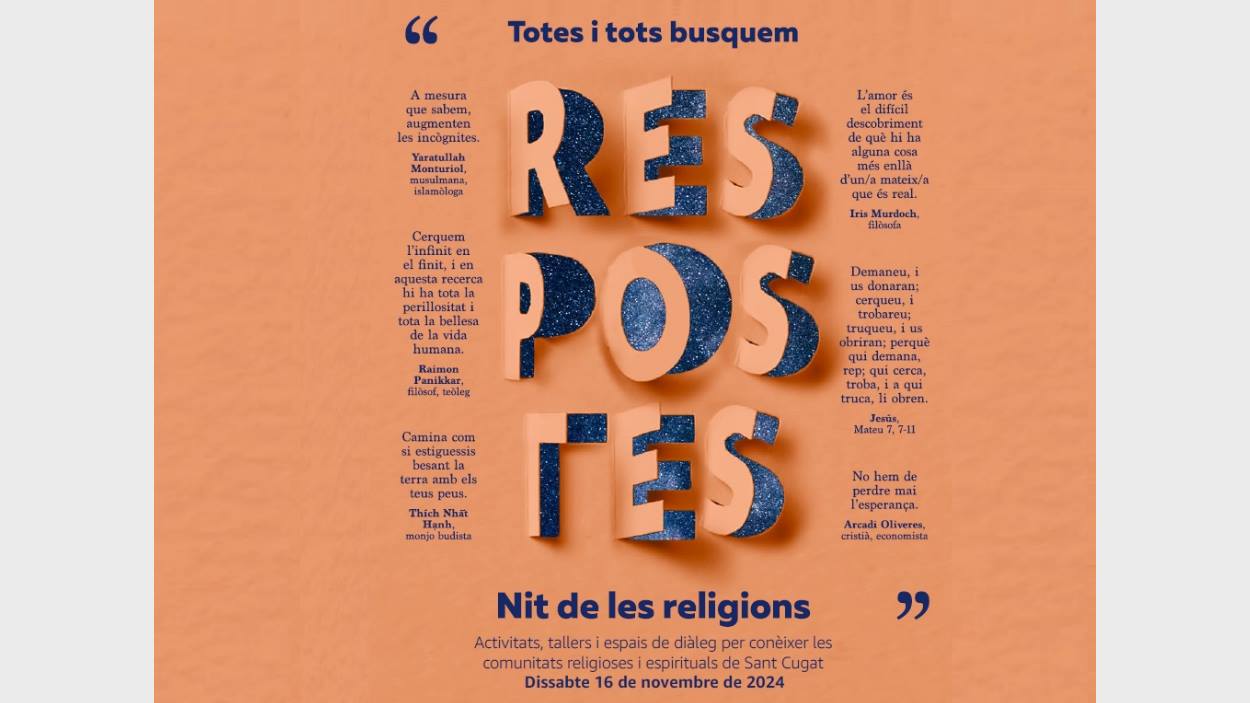 3a Nit de les Religions: 'Totes i tots busquem respostes' [tot el dia]