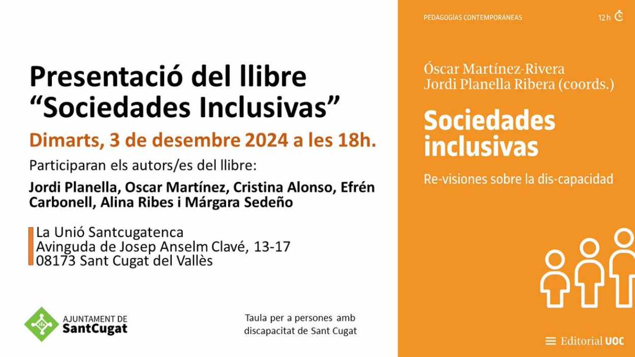 Presentaci de llibre: 'Sociedades inclusivas'