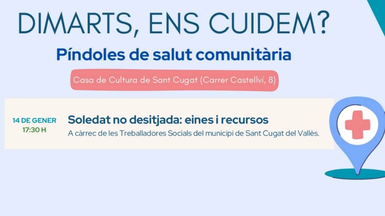 Xerrada del cicle 'Dimarts, ens cuidem?': 'Soledat no desitjada: eines i recursos'