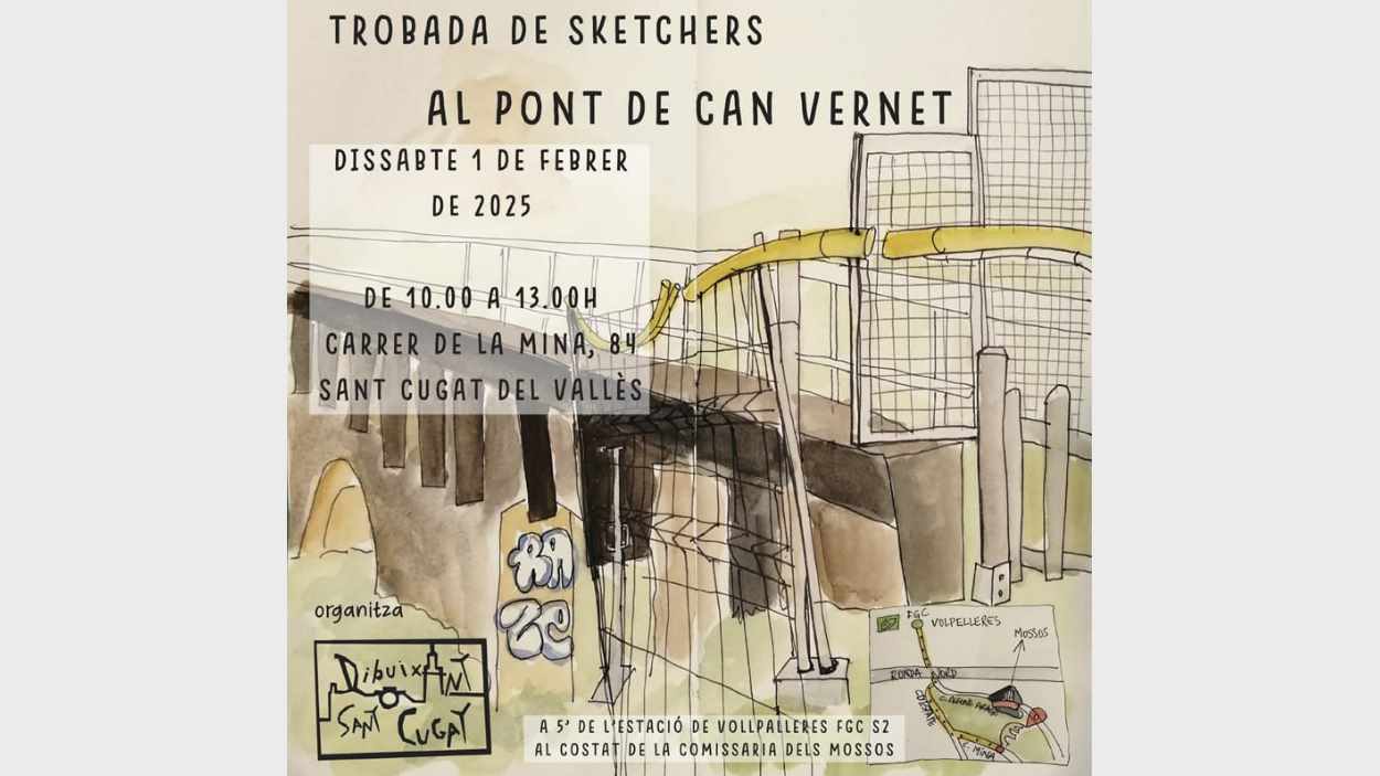 Trobada de sketchers al Pont de Can Vernet