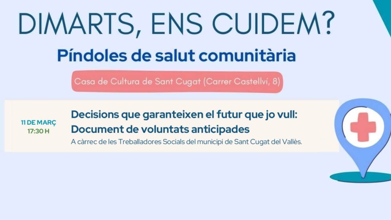 Xerrada del cicle 'Dimarts, ens cuidem?': 'Document de voluntats anticipades'