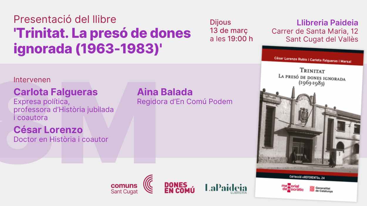 Presentaci de llibre: 'Trinitat: La pres de dones ignorada (1963-1983)'