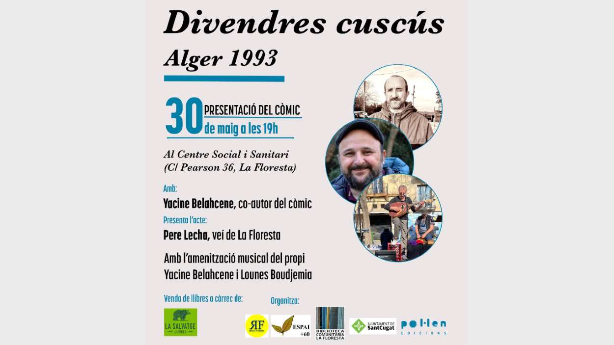 Presentaci de cmic: 'Divendres cuscs. Alger 1993', de Y. Belahcene, S. Eizaguirre i C. Bueno