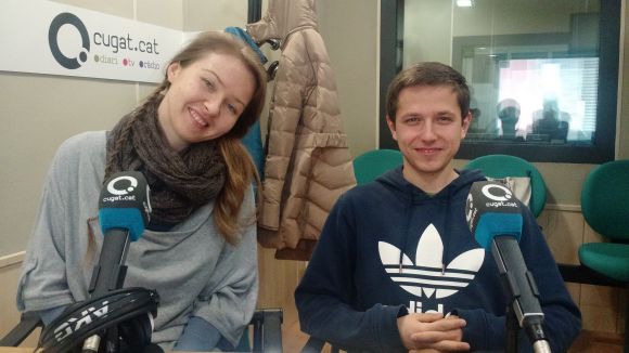 Katarzyna Szewczyk i Jan Brozynski sn dos polonesos alumnes del Servei Local de Catal